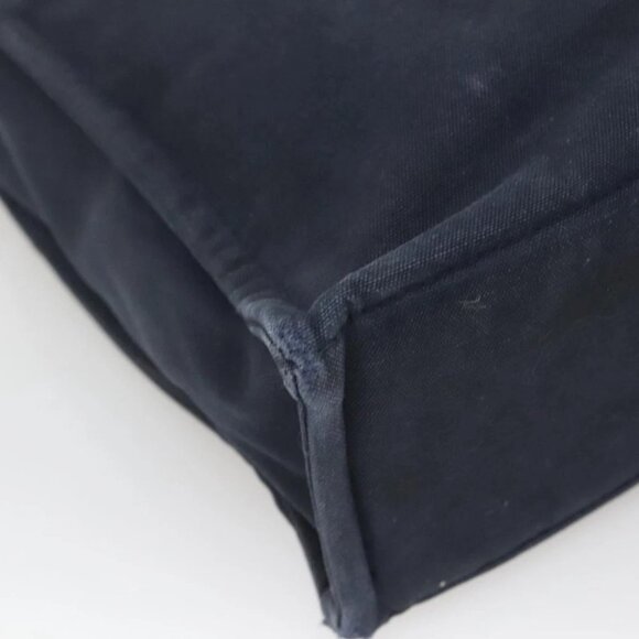 HERMES Fourre Tout GM Hand Bag Canvas Navy Silver Auth bs25688 - Picture 14 of 15